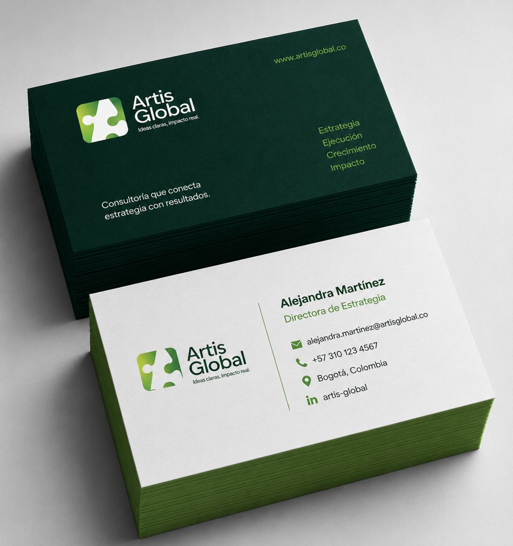 Tarjetas de presentación premium Artis Global